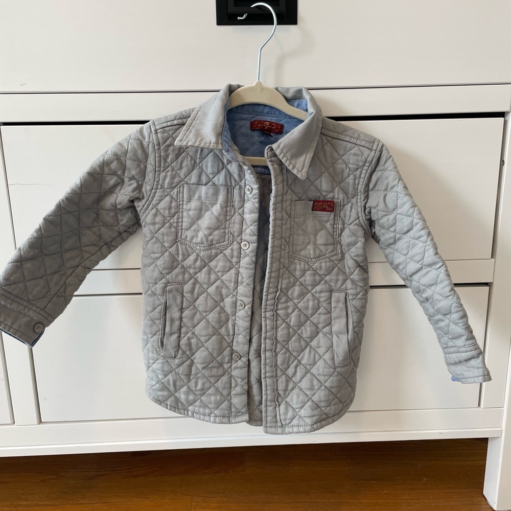 7 for all mankind quilted shacket - great condition 18m shirt jacket